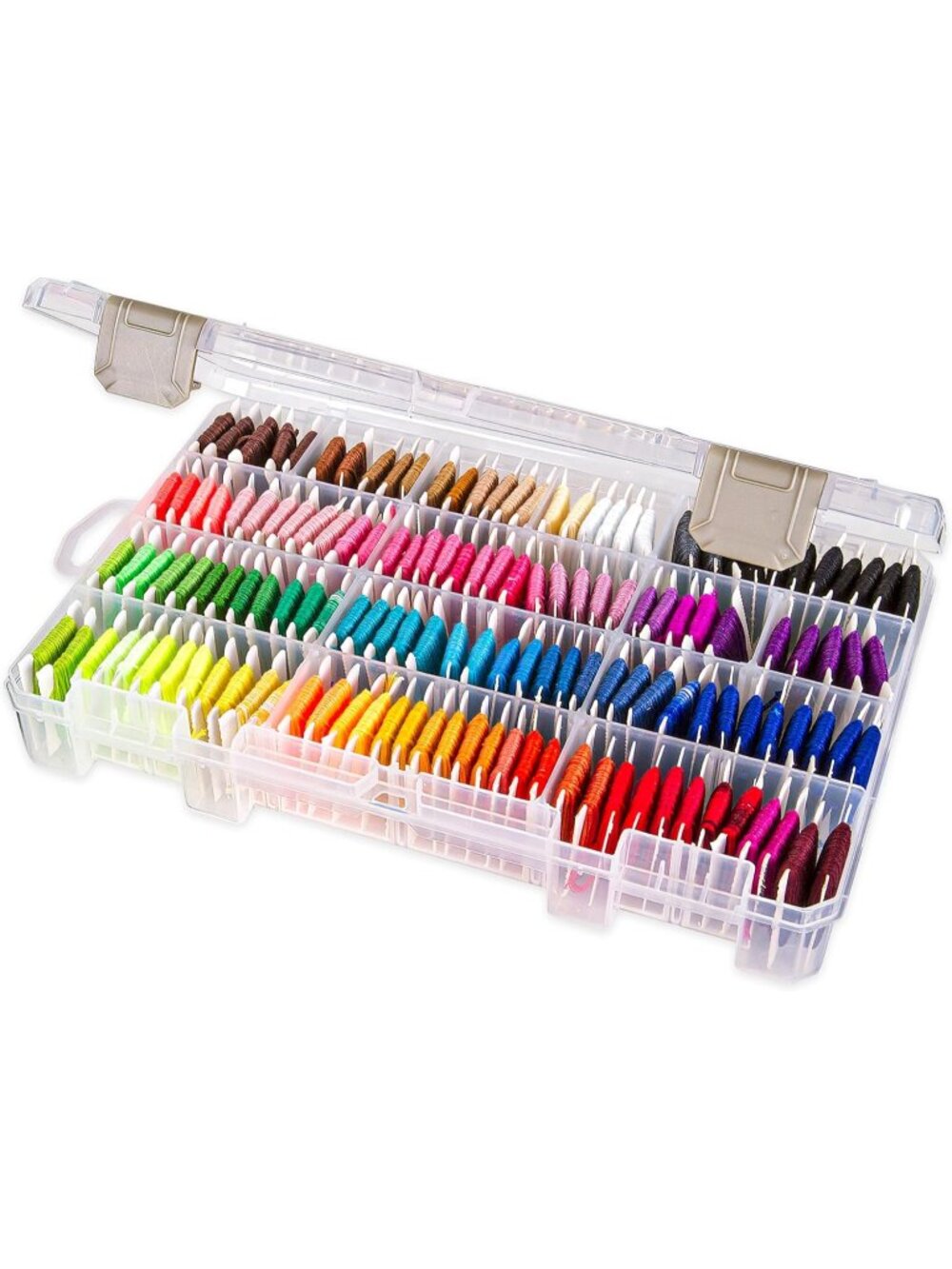 New Floss Finder Box, Embroidery Floss Organizer, Clear